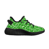 YCGI2 Kids Mesh Knit Sneaker Green- Black
