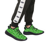 YCGI2 Kids Mesh Knit Sneaker Green- Black